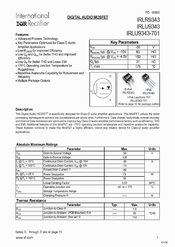 IRLU9343-701_38705.PDF Datasheet