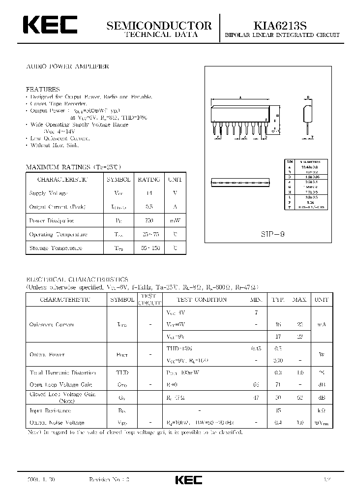 KIA6213S_106542.PDF Datasheet