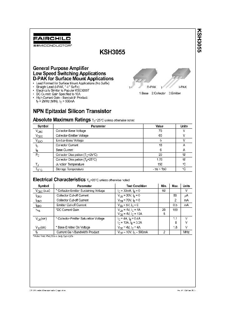 KSH3055_161678.PDF Datasheet