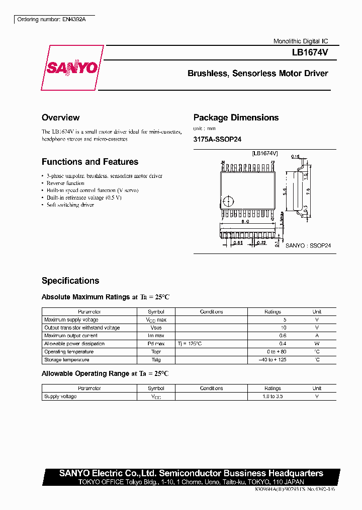 LB1674V_86616.PDF Datasheet