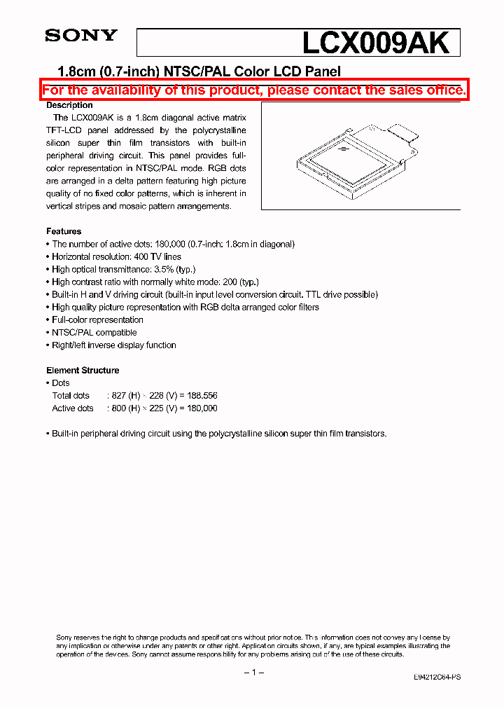 LCX009AK_49670.PDF Datasheet