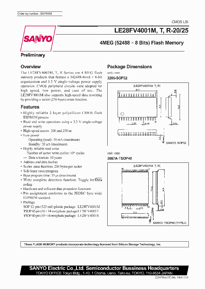 LE28FV4001M_169023.PDF Datasheet