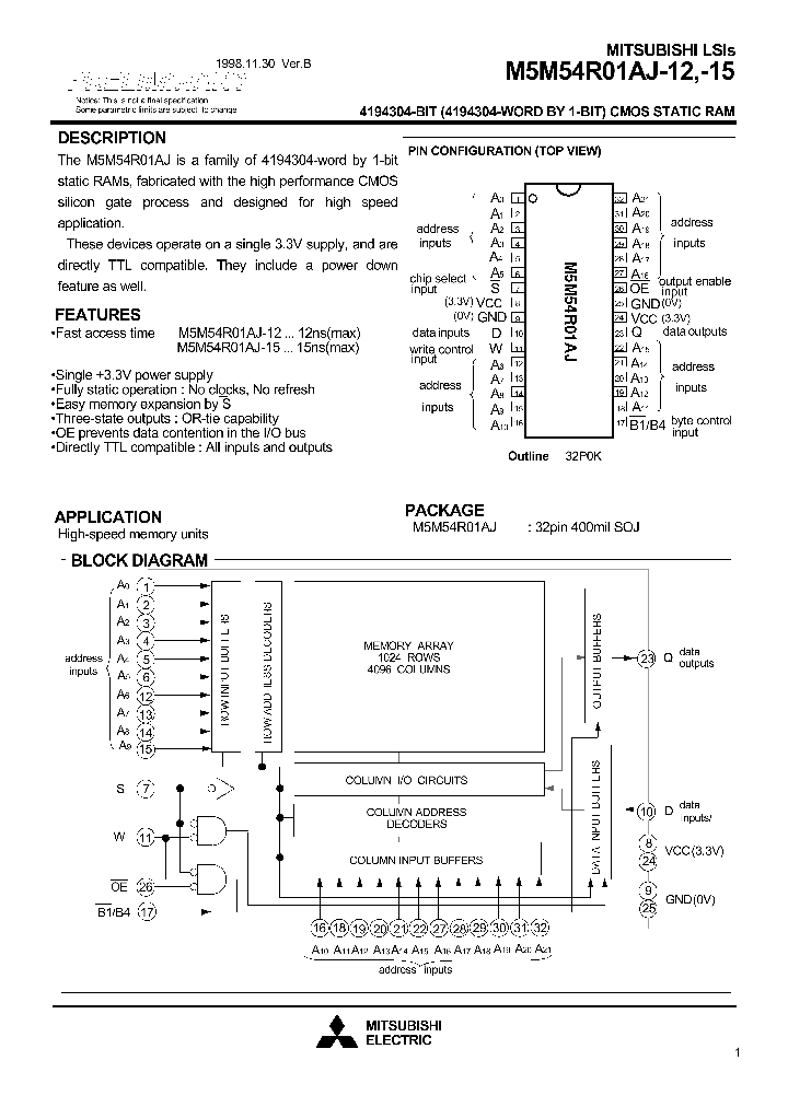 M5M54R01AJ-12_175667.PDF Datasheet