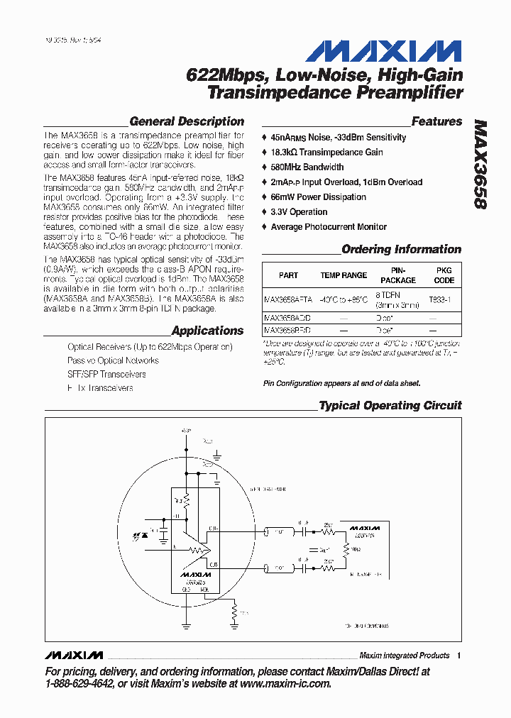 MAX3658_98656.PDF Datasheet