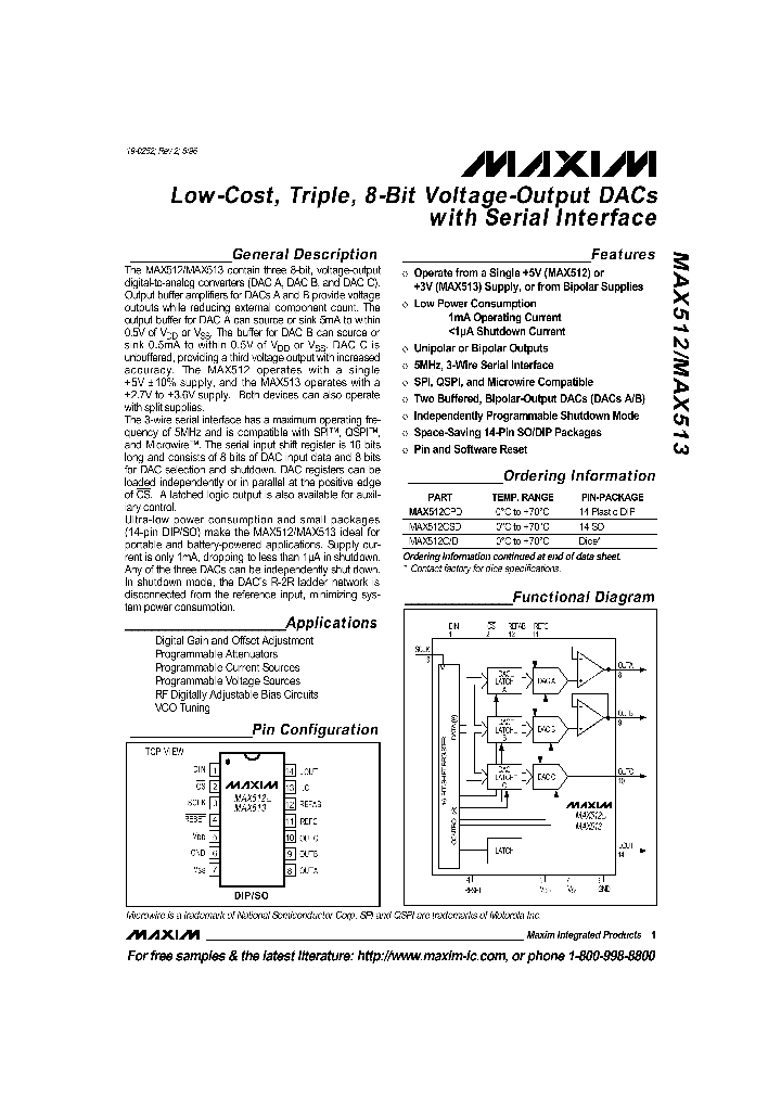 MAX512_110886.PDF Datasheet