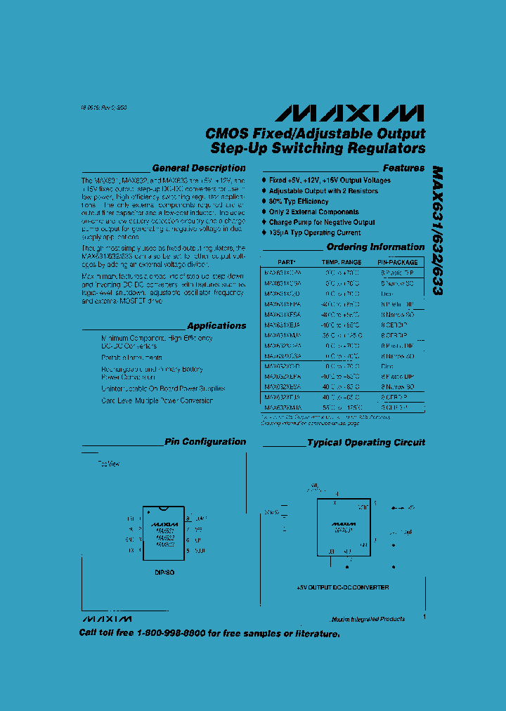 MAX631_30113.PDF Datasheet