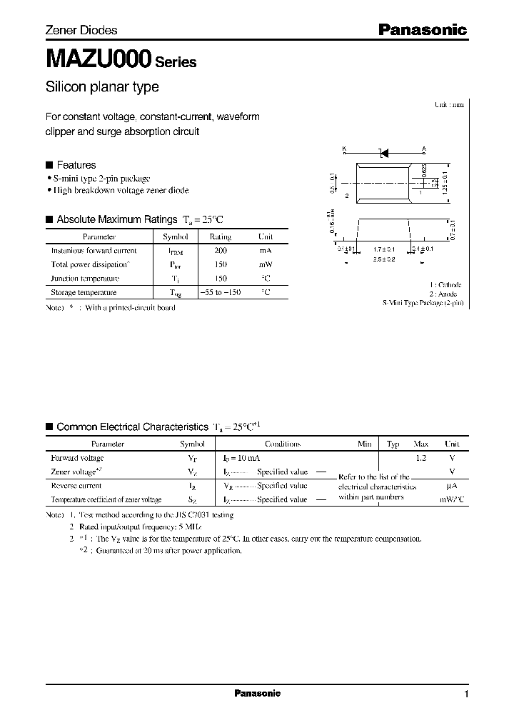 MAZU000_62038.PDF Datasheet