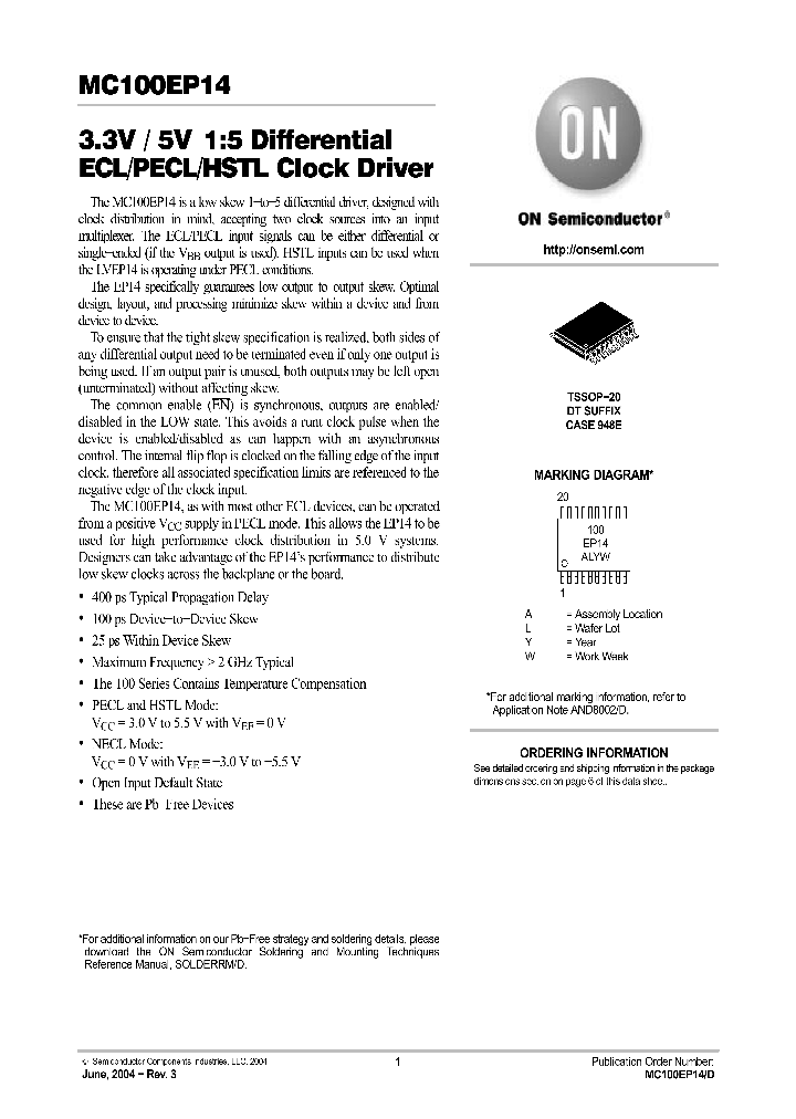 MC100EP14_193985.PDF Datasheet