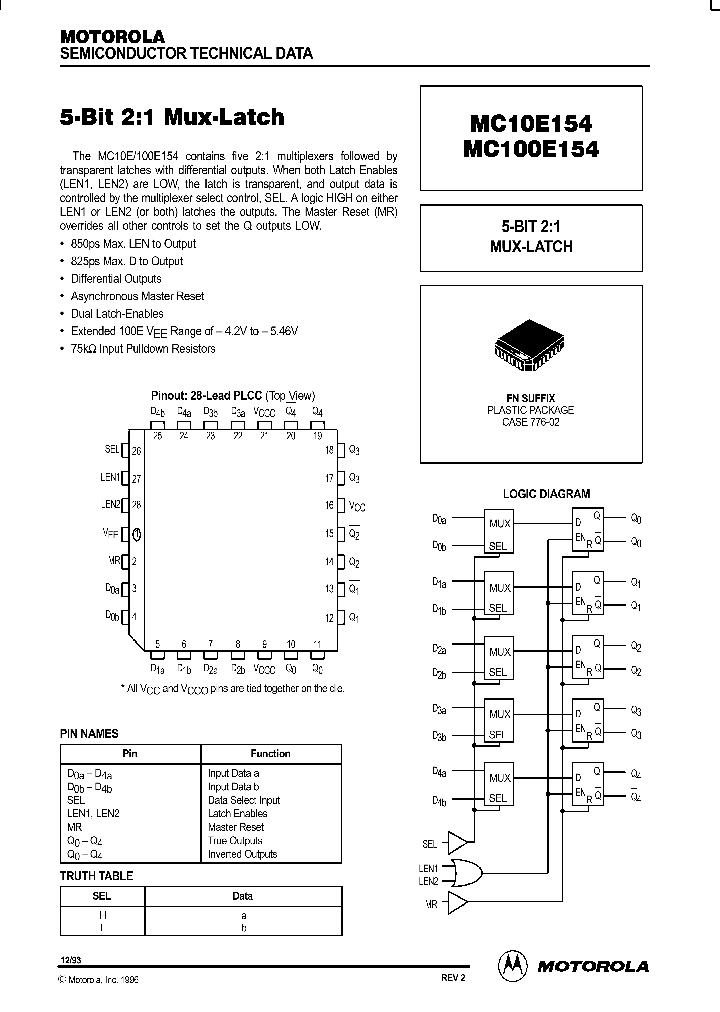 MC10E154_88330.PDF Datasheet