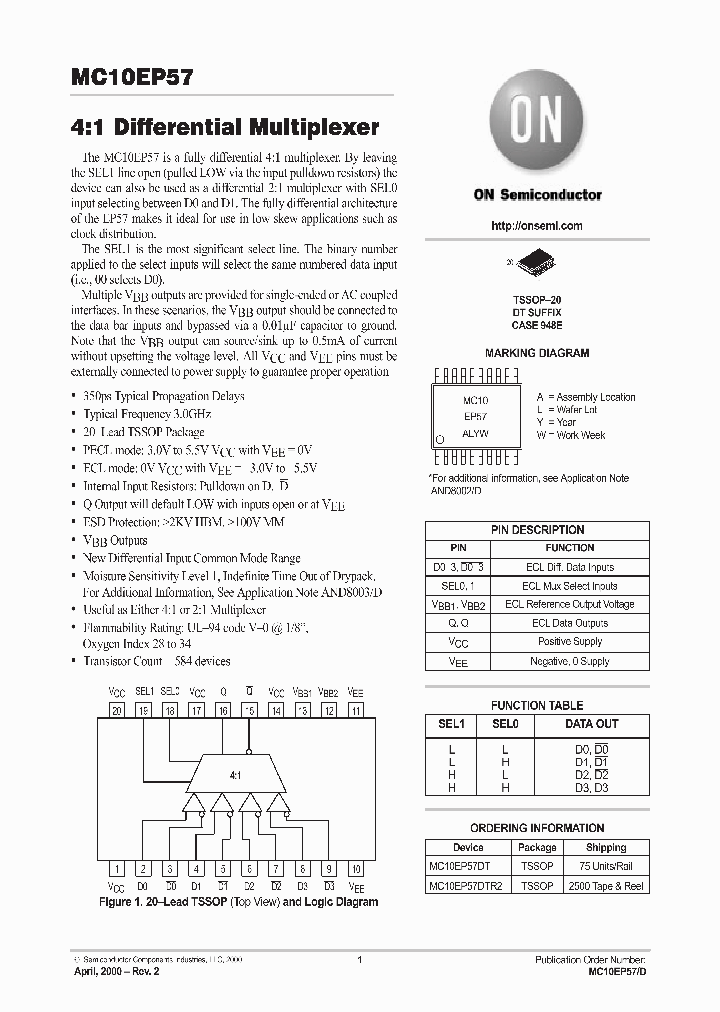 MC10EP57_83904.PDF Datasheet