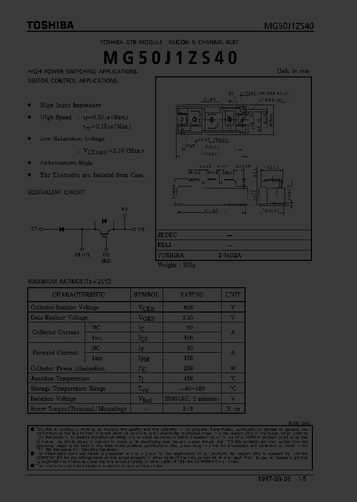 MG50J1ZS40_41329.PDF Datasheet