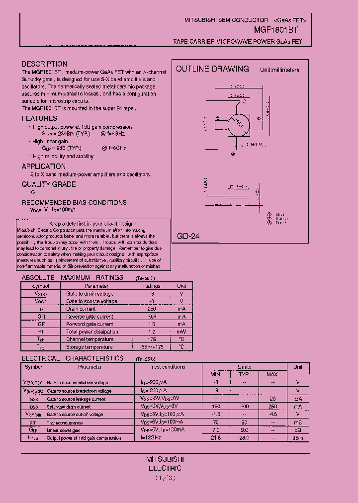 MGF1801BT_157178.PDF Datasheet