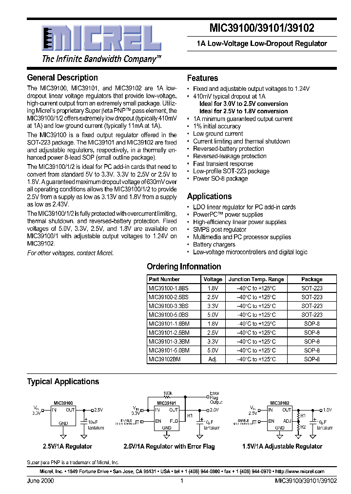 MIC39100_111254.PDF Datasheet