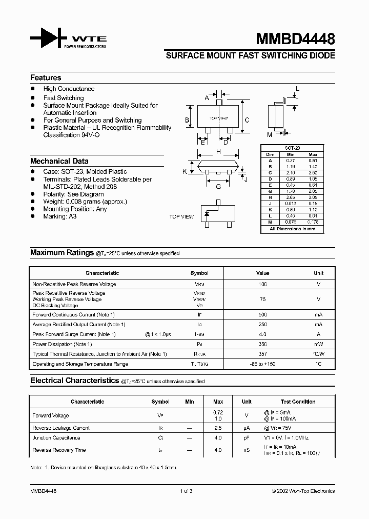 MMBD4448_151992.PDF Datasheet