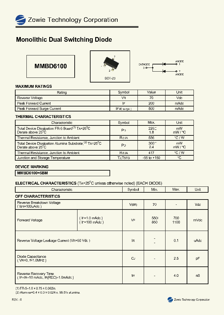 MMBD6100_170283.PDF Datasheet