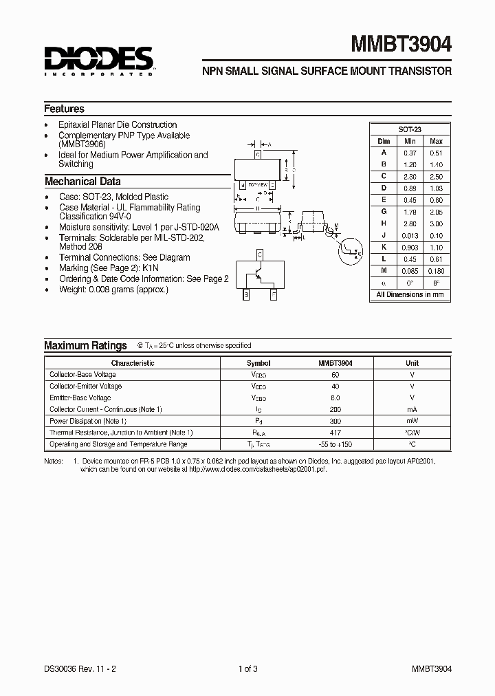 MMBT3904-7_118247.PDF Datasheet