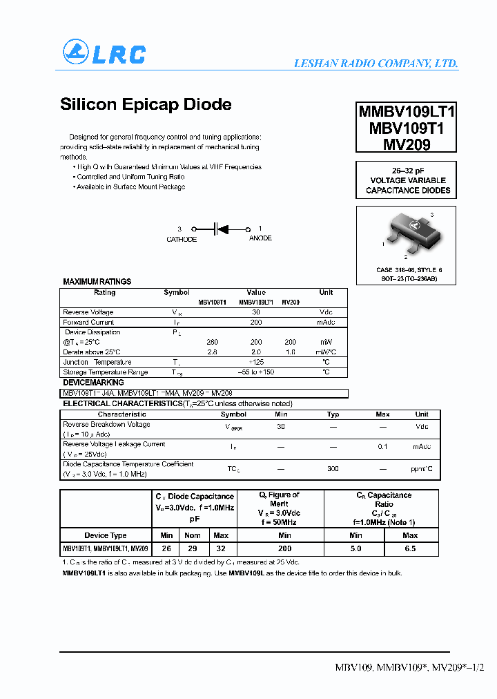 MBV109T1_56833.PDF Datasheet