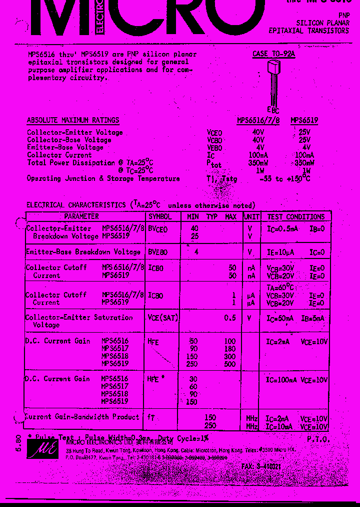 MPS6516_190522.PDF Datasheet