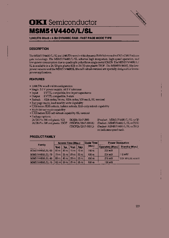 MSM51V4400_29292.PDF Datasheet