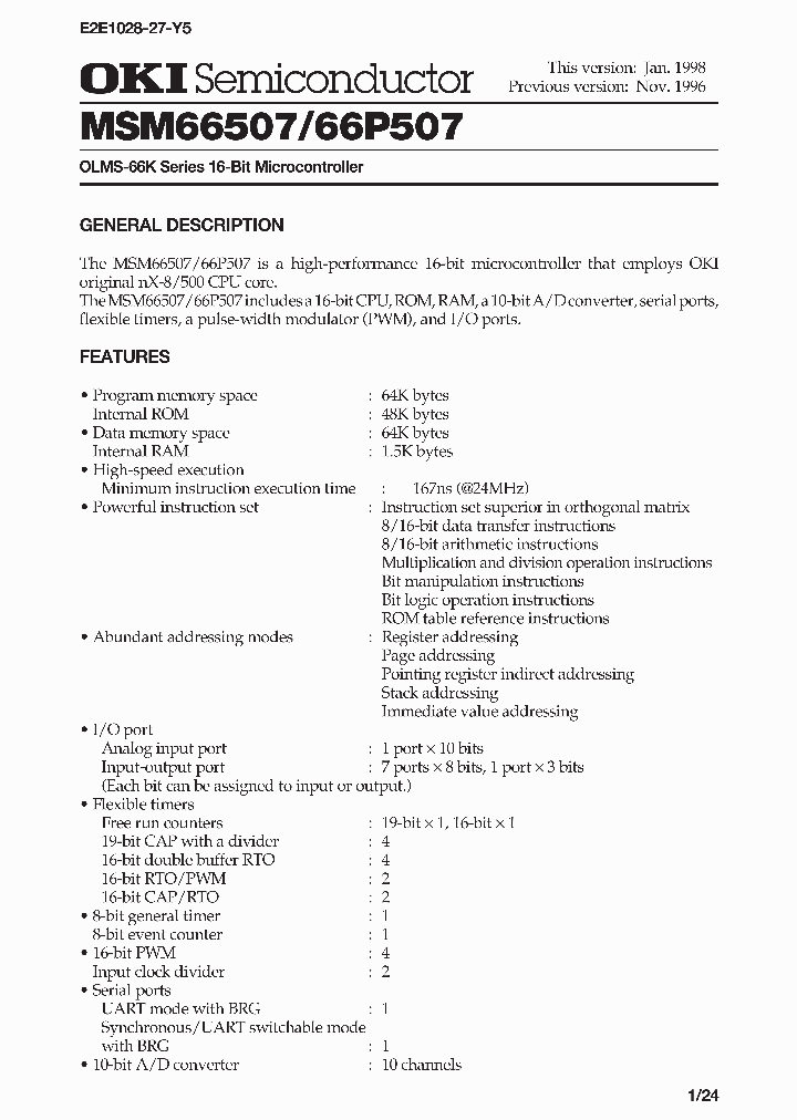 MSM66507_32913.PDF Datasheet