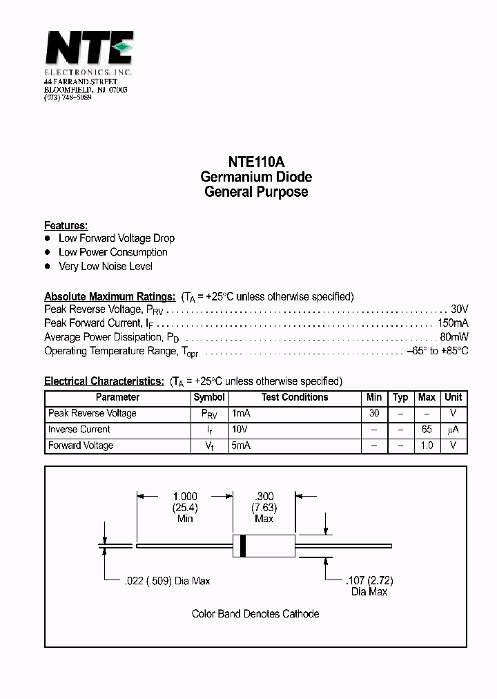 NTE110A_69673.PDF Datasheet