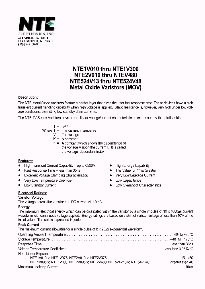 NTE1V300_57845.PDF Datasheet