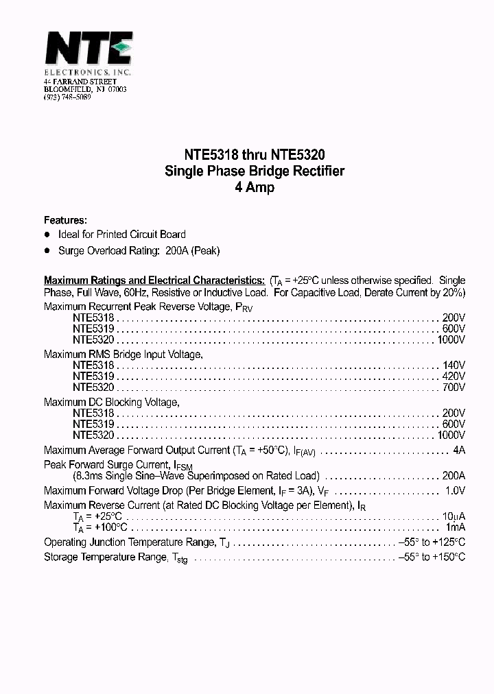 NTE5318_69980.PDF Datasheet