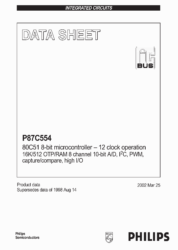 P87C554_170278.PDF Datasheet