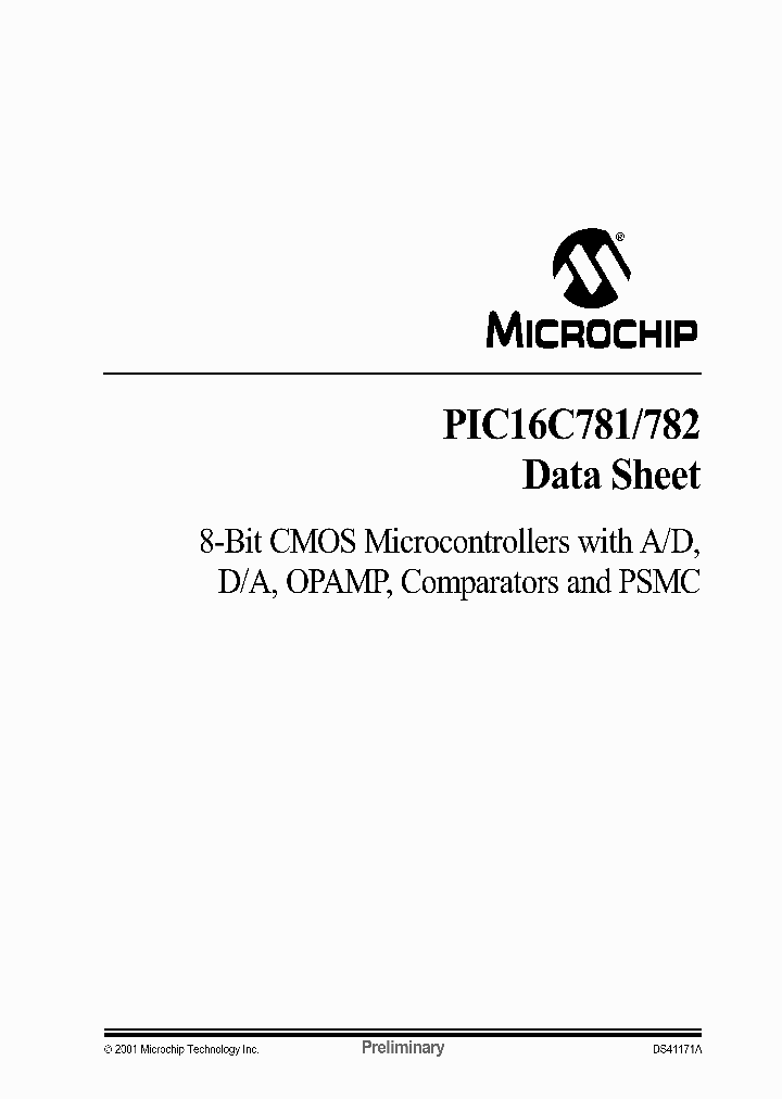 PIC16C781_187218.PDF Datasheet