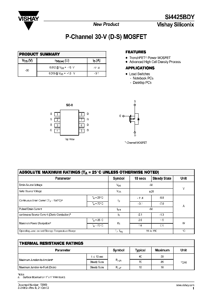 SI4425BDY_35279.PDF Datasheet