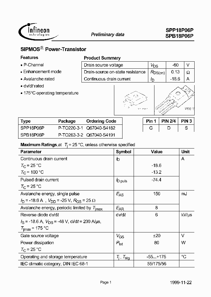 SPB18P06P_161249.PDF Datasheet