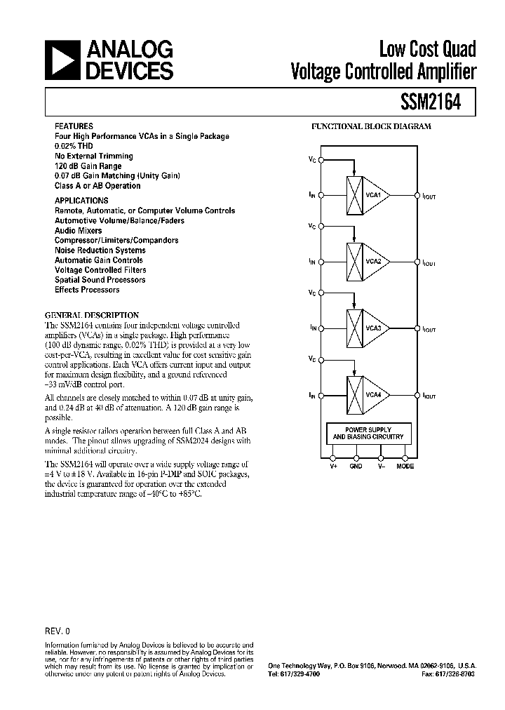 SSM2164_89927.PDF Datasheet