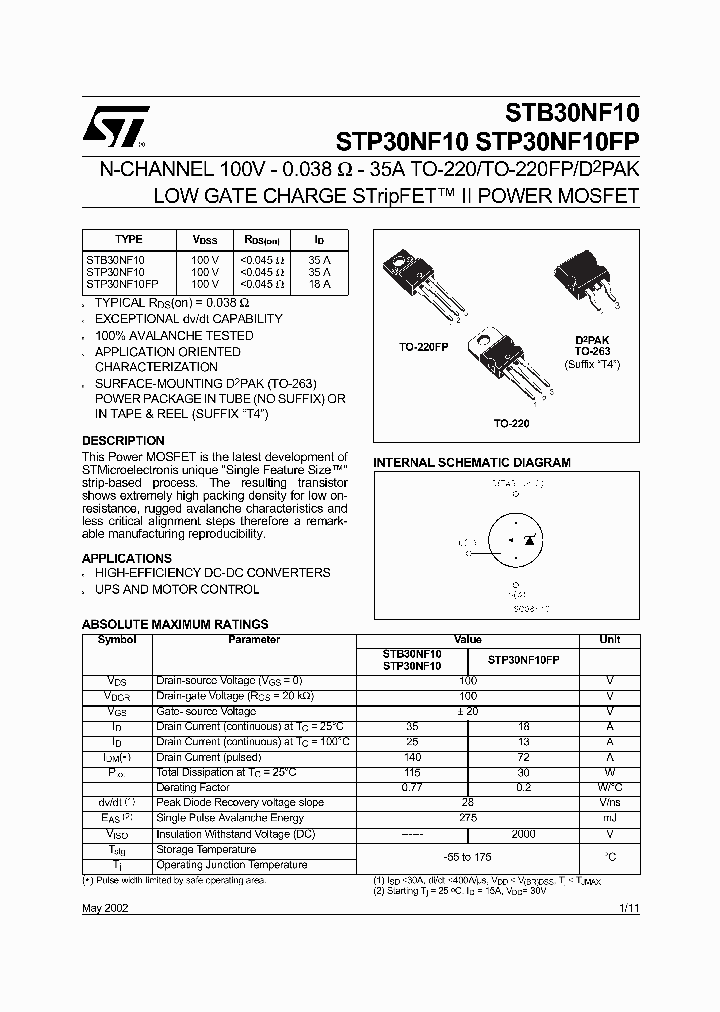 STP30NF10_64898.PDF Datasheet