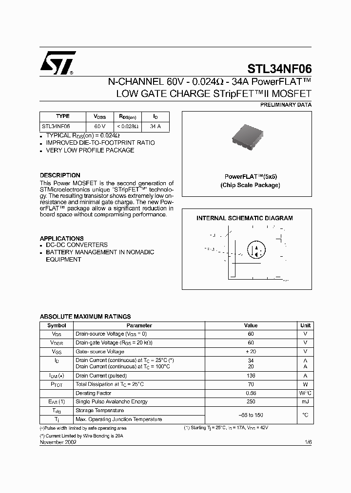 STL34NF06_67435.PDF Datasheet