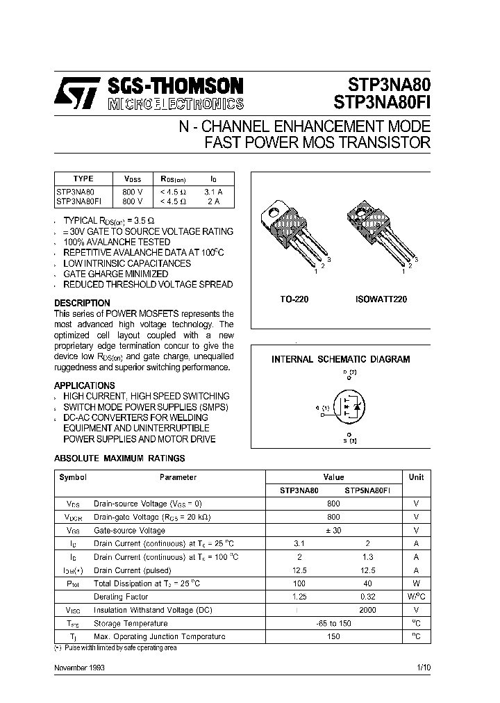 STP3NA80_153720.PDF Datasheet