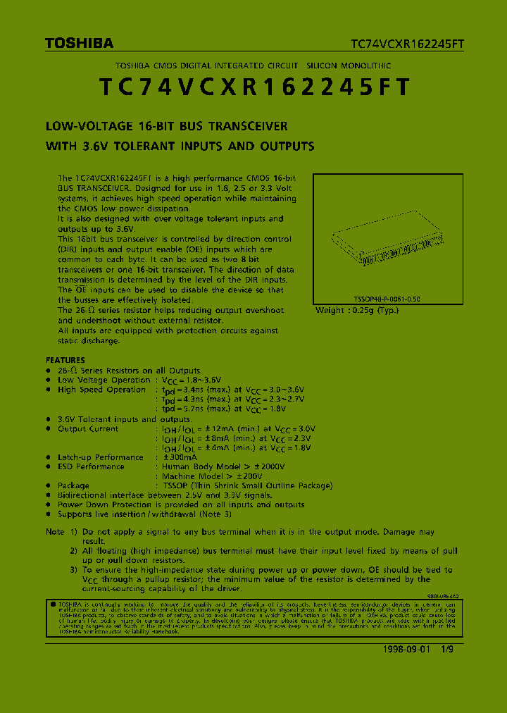 TC74VCXR162245FT_36842.PDF Datasheet