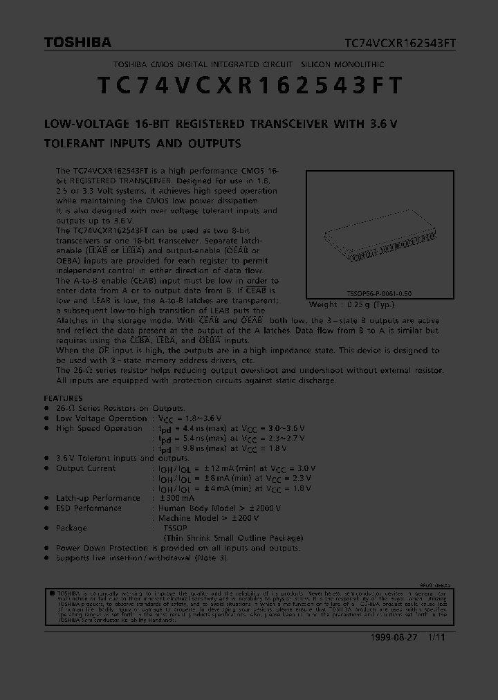 TC74VCXR162543FT_36845.PDF Datasheet