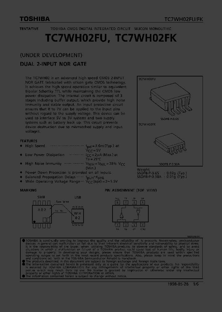 TC7WH02FK_36930.PDF Datasheet