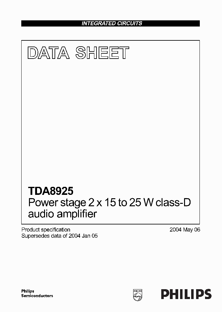 TDA8925_188950.PDF Datasheet