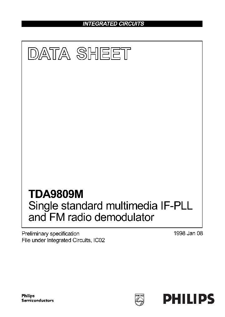 TDA9809_88155.PDF Datasheet
