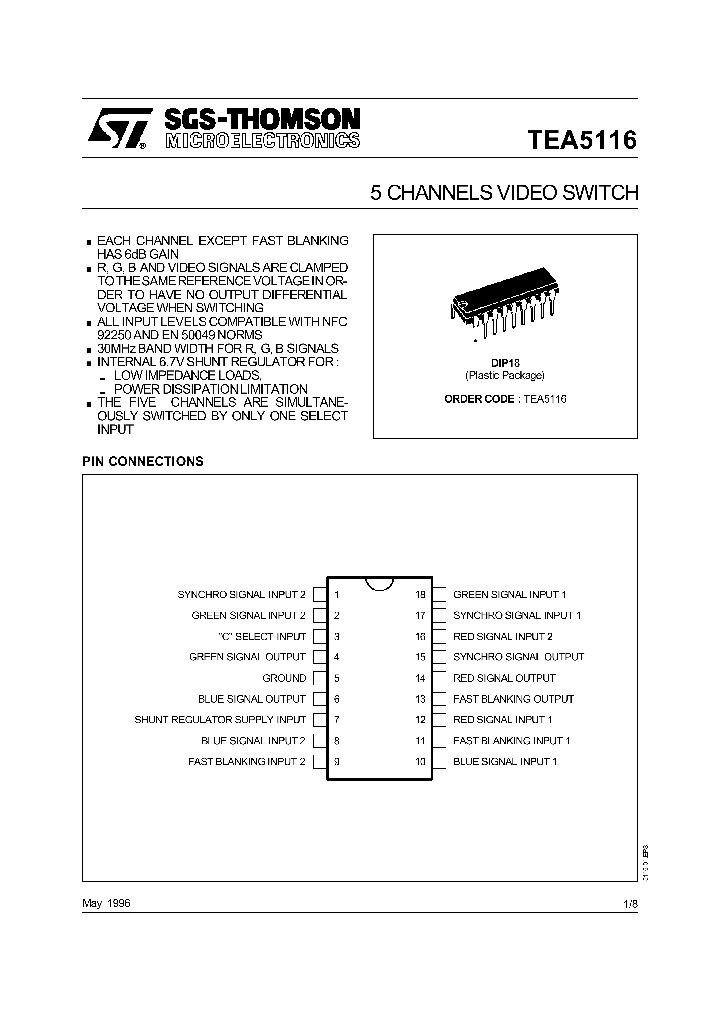 TEA5116_157630.PDF Datasheet