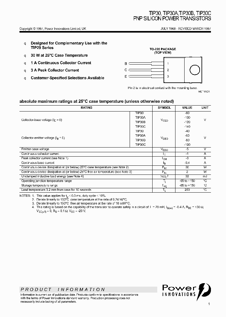 TIP30_69086.PDF Datasheet