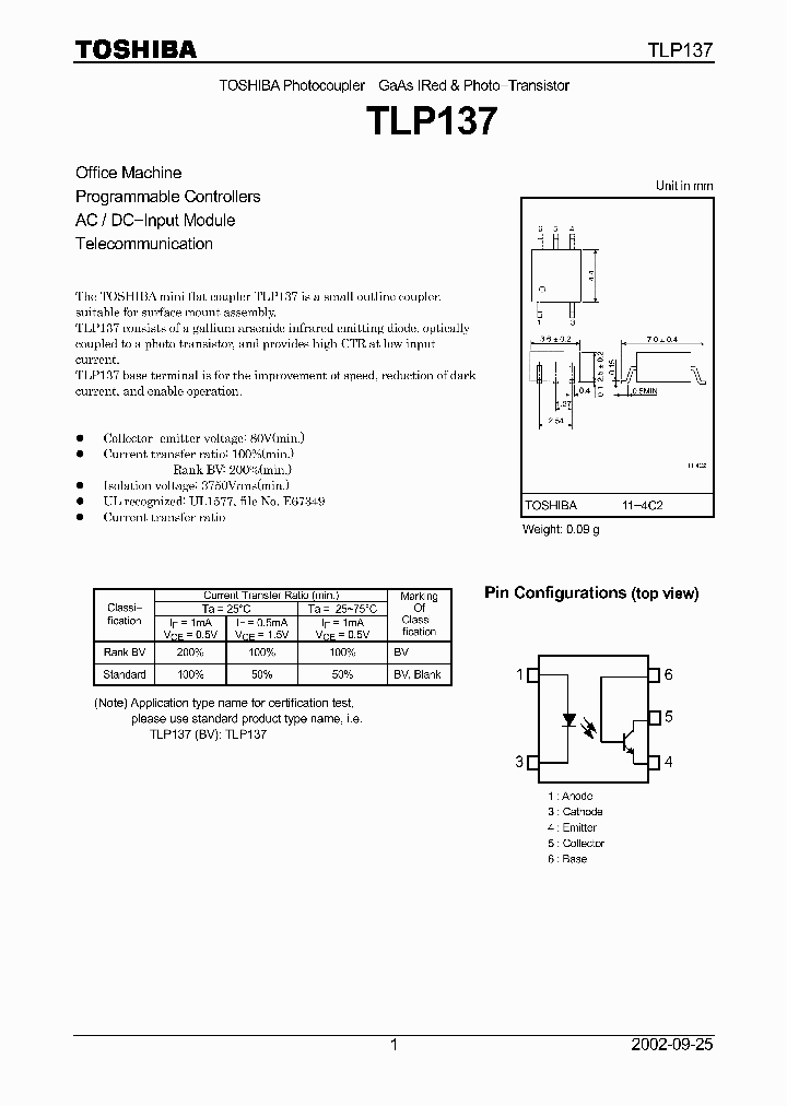 TLP137_192736.PDF Datasheet