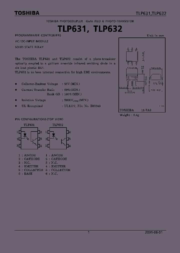 TLP631_8531.PDF Datasheet