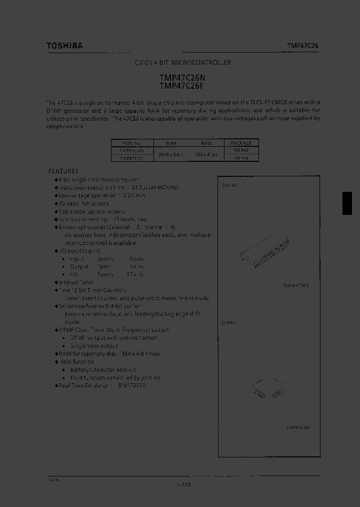 TMP47C26F_37298.PDF Datasheet