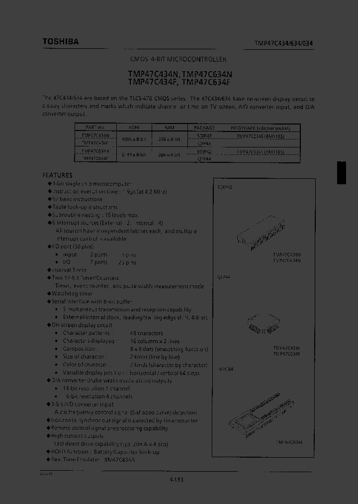 TMP47C434_37313.PDF Datasheet
