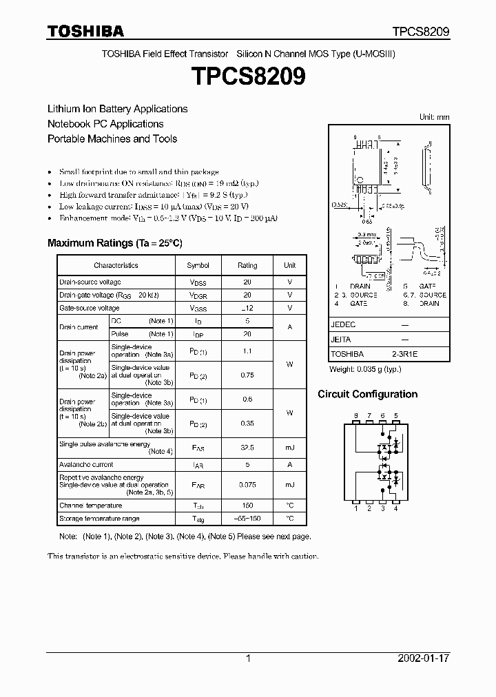 TPCS8209_65391.PDF Datasheet