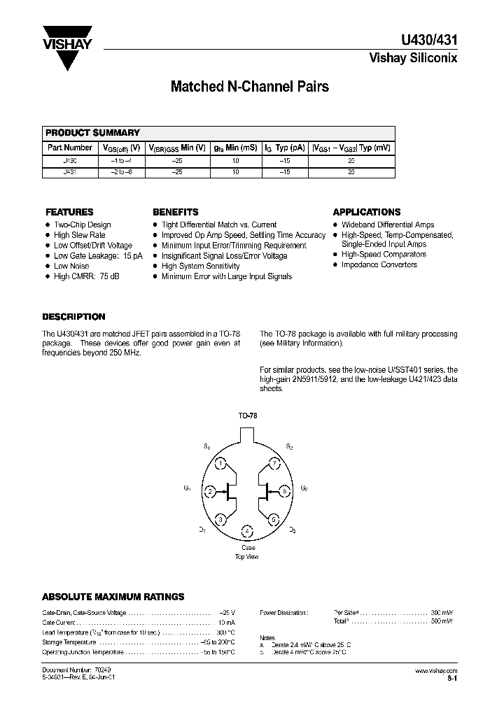 U431_62696.PDF Datasheet