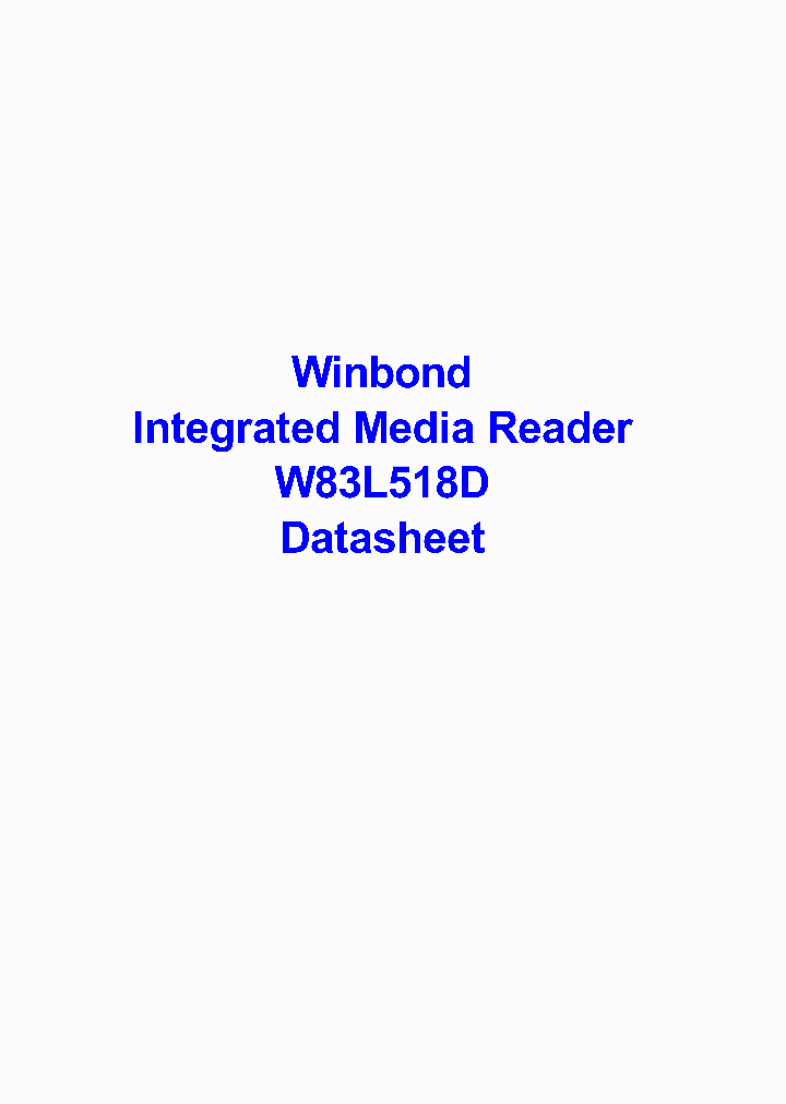 W83L518D_52735.PDF Datasheet