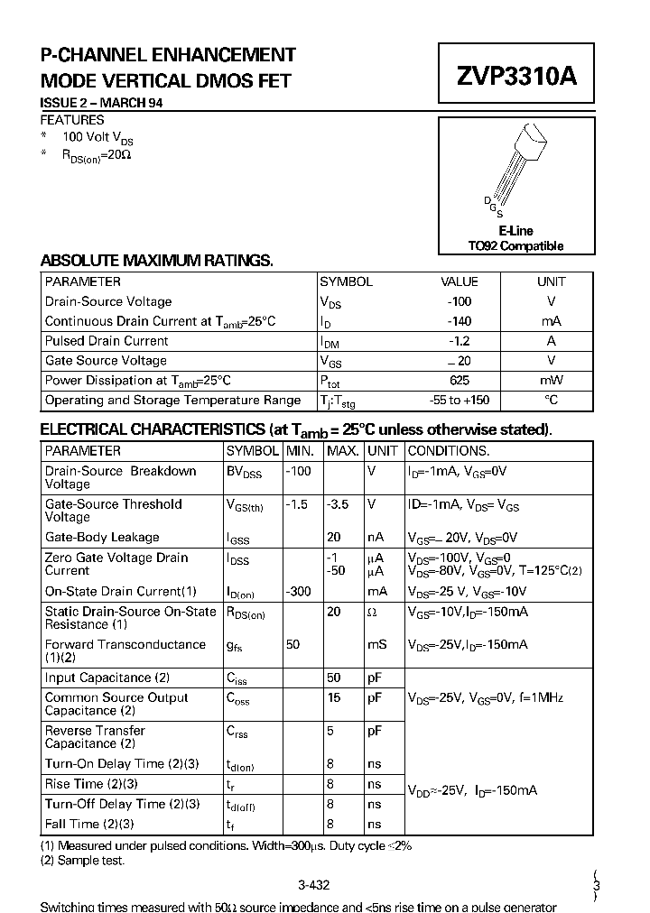 ZVP3310_23185.PDF Datasheet